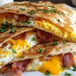 bacon egg cheese breakfast quesadillas