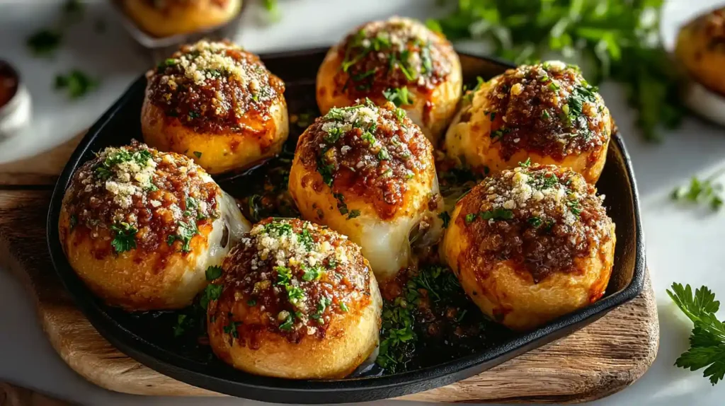 Garlic Parmesan Cheeseburger Bombs
