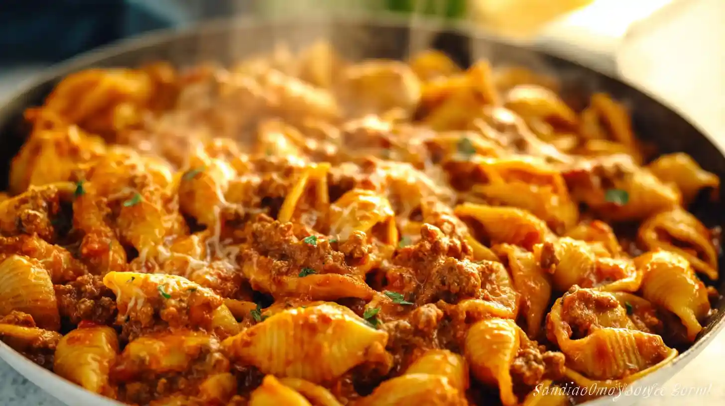 Creamy Beef and Shells