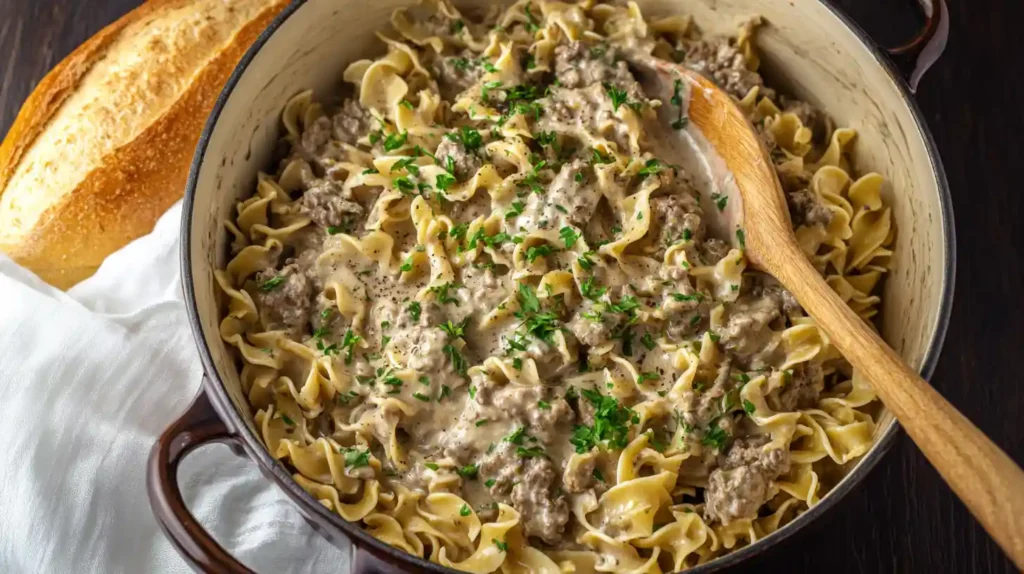 Ground Beef Stroganoff