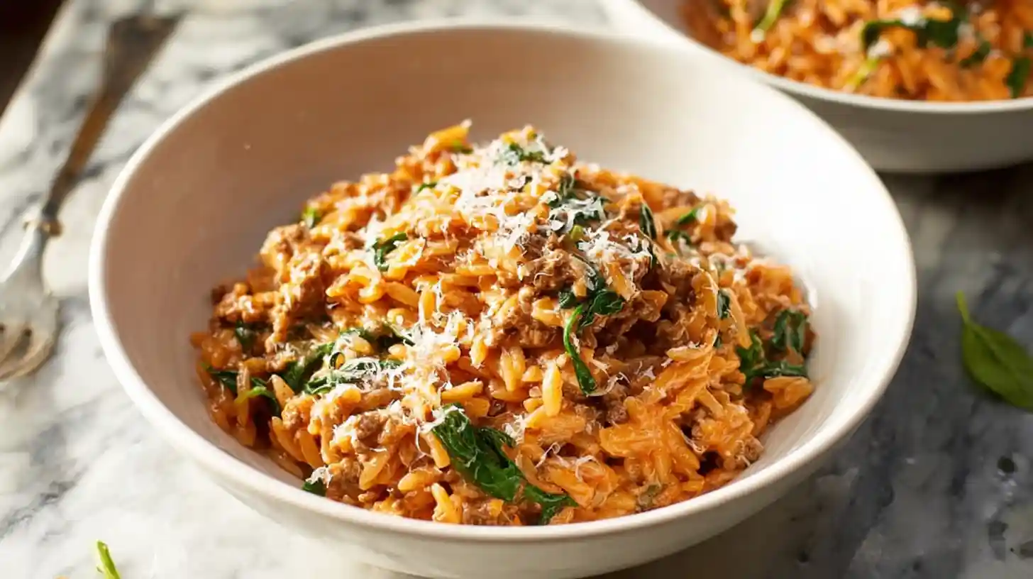 Ground Beef Orzo