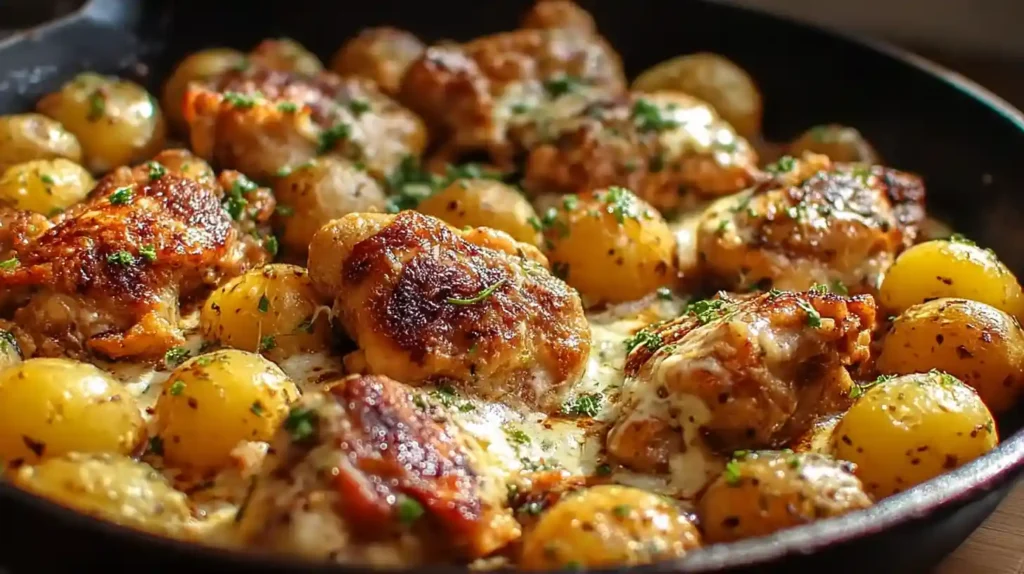 Garlic Parmesan Chicken and Potatoes (One-Pan Dinner)