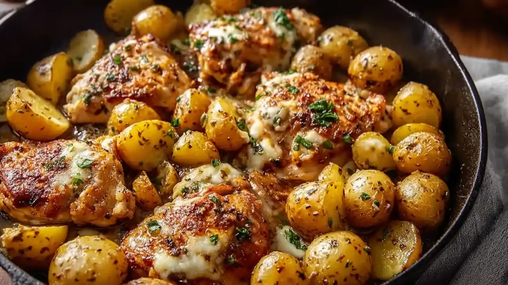 Garlic Parmesan Chicken and Potatoes (One-Pan Dinner)