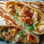 Cheesy Garlic Chicken Wraps