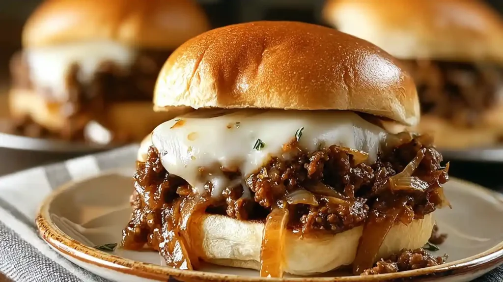 Irresistible French Onion Beef Sloppy Joes