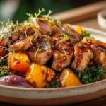 Maple Dijon Chicken & Roasted Sweet Potato Bowls