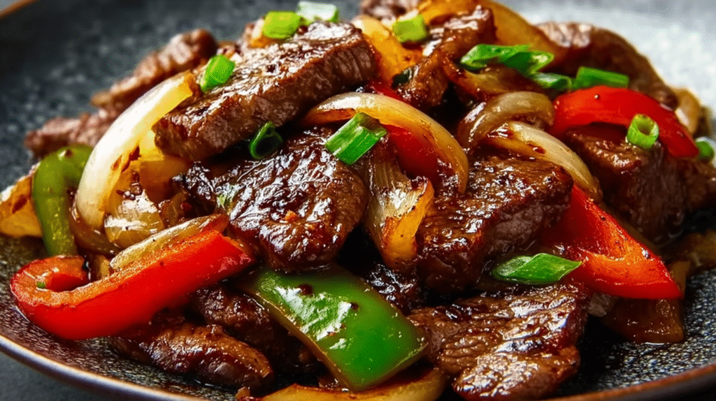 Pepper Steak with Bell Peppers and Onion