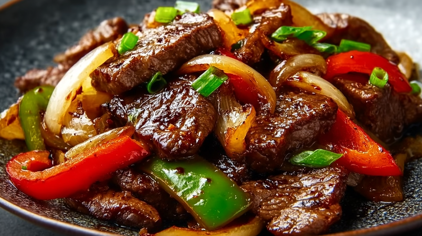 Pepper Steak with Bell Peppers and Onion
