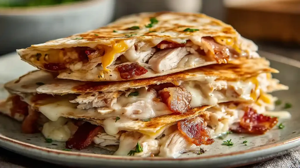 Chicken Bacon Ranch Quesadillas