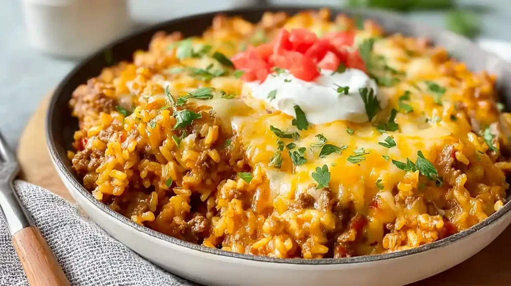 Cheesy Taco Rice