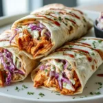 BBQ Chicken Coleslaw Wraps