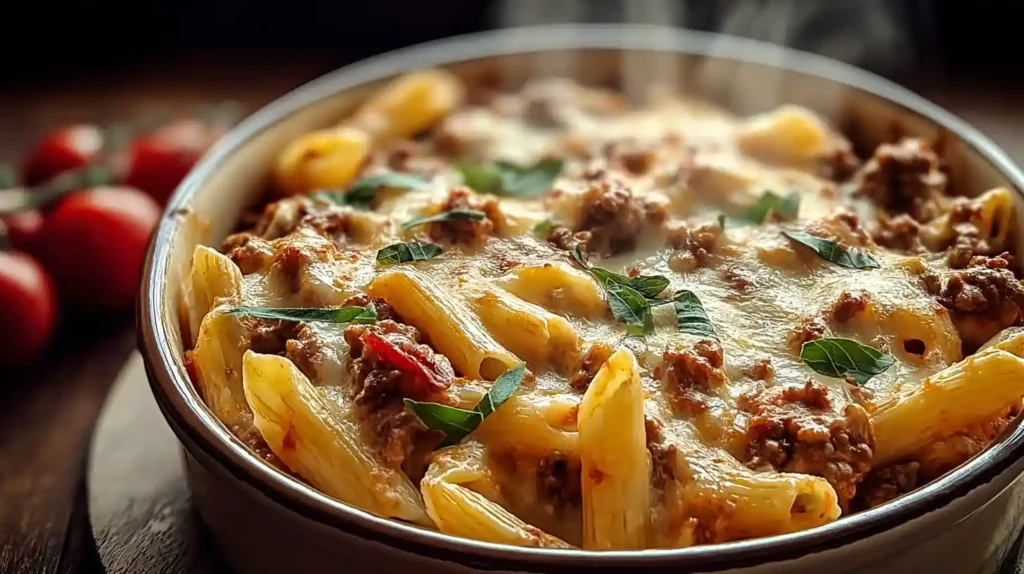 Cheesy Rotel Pasta Bake