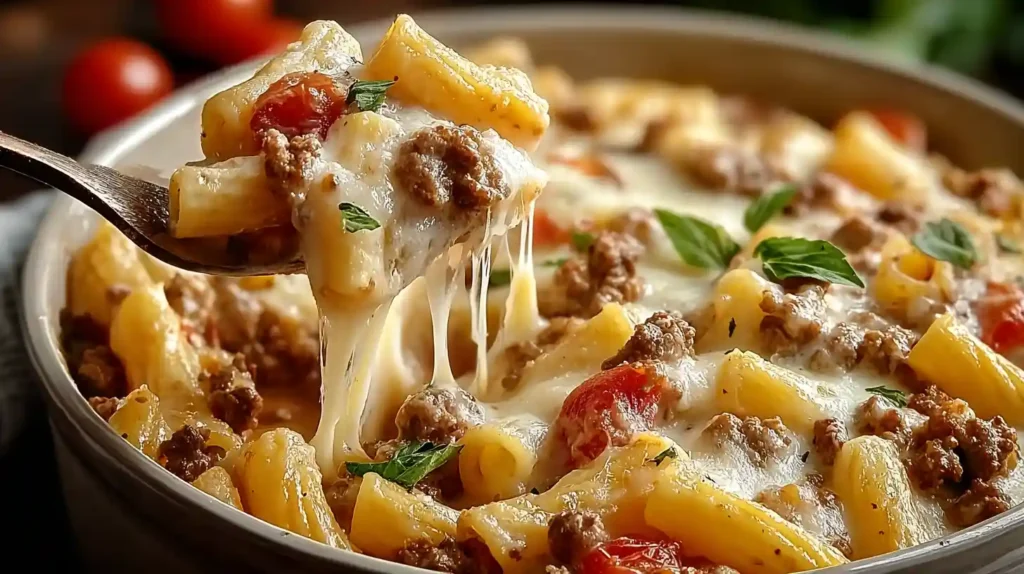 Cheesy Rotel Pasta Bake