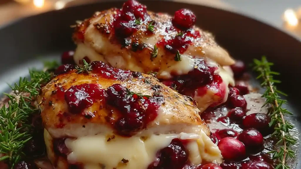 Cranberry Brie Stuffed Chicken