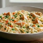Cozy Chicken Pot Pie Orzo – Comfort Food Twist