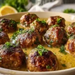 The Softest and Juiciest Greek Meatballs in Lemon Sauce