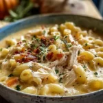 Creamy Chicken Macaroni Cheese Soup