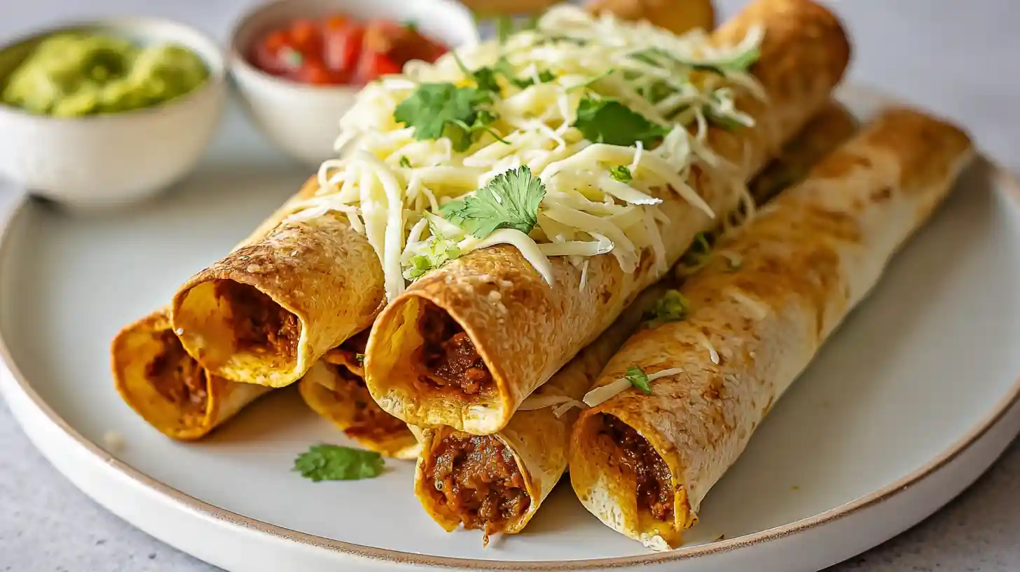 cheesy beef taquitos