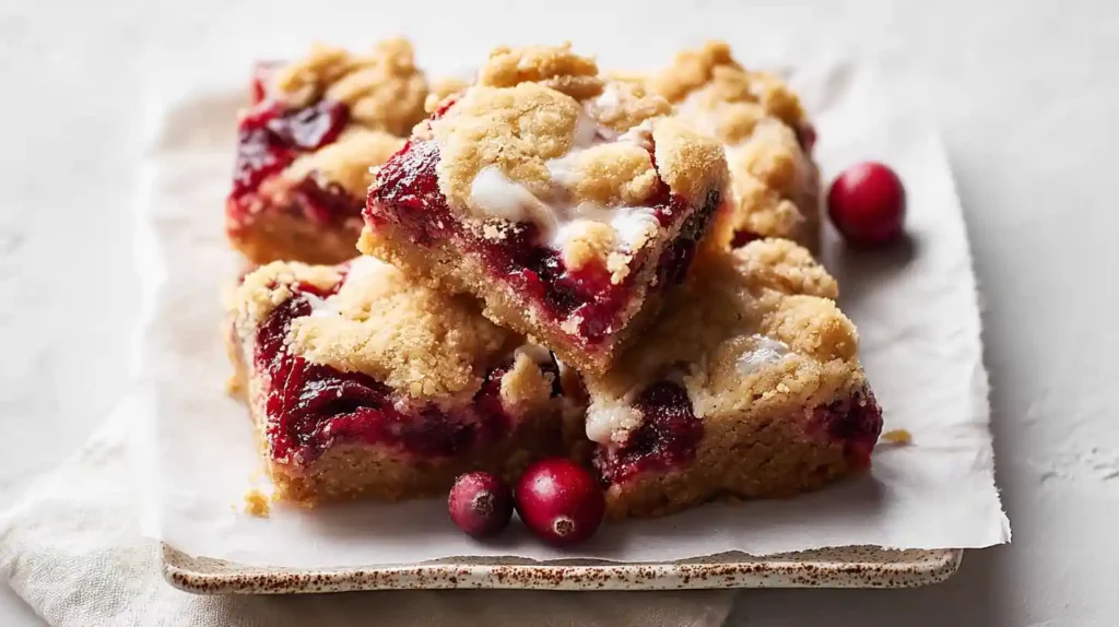 Cranberry Crumble Bars