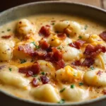 Bacon Cheddar Gnocchi Soup