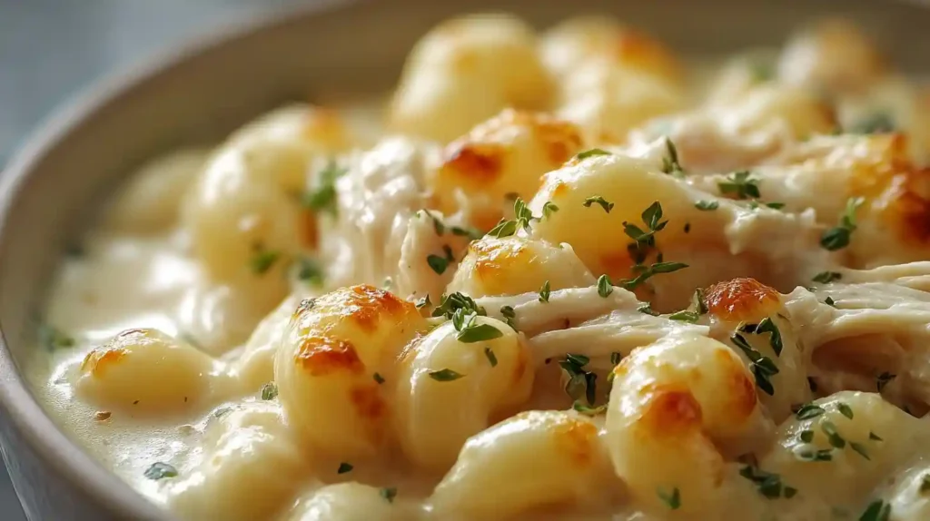 Creamy Chicken Macaroni Cheese Soup