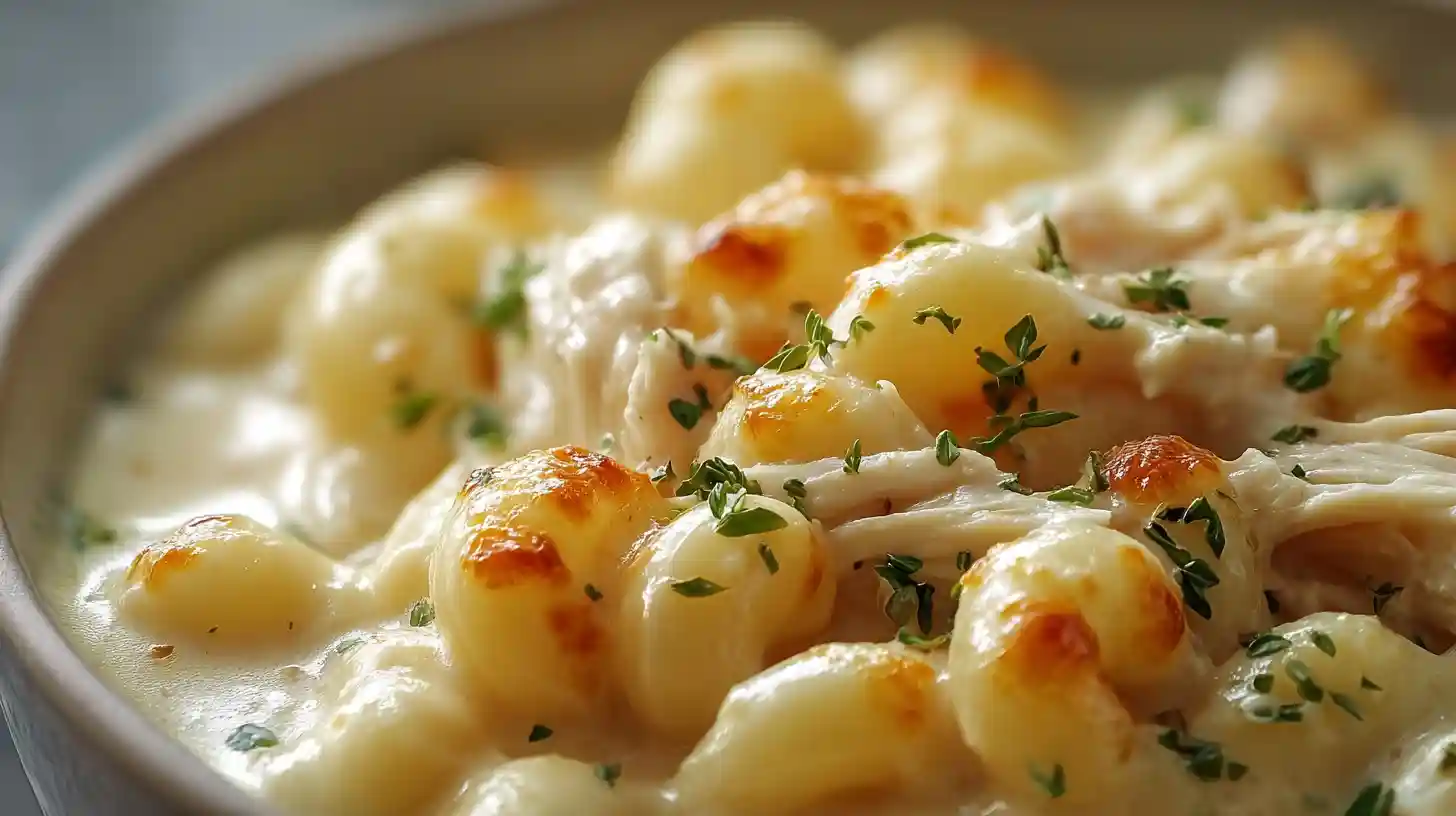 Creamy Chicken Macaroni Cheese Soup