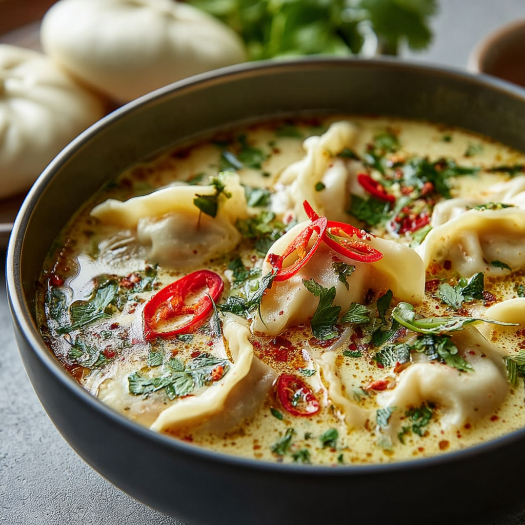 Thai Potsticker Coconut Soup