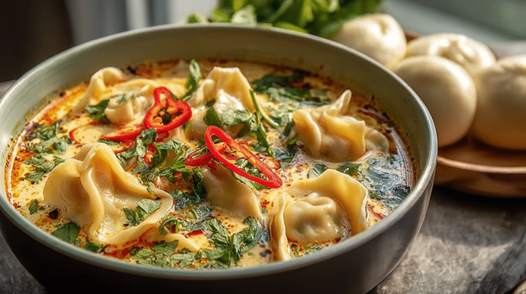 Thai Potsticker Coconut Soup