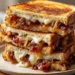 Bacon and Caramelized Onion Grilled Cheese Sandwiches